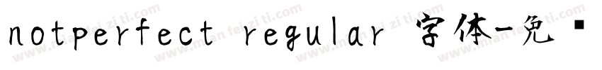 notperfect regular 字体字体转换